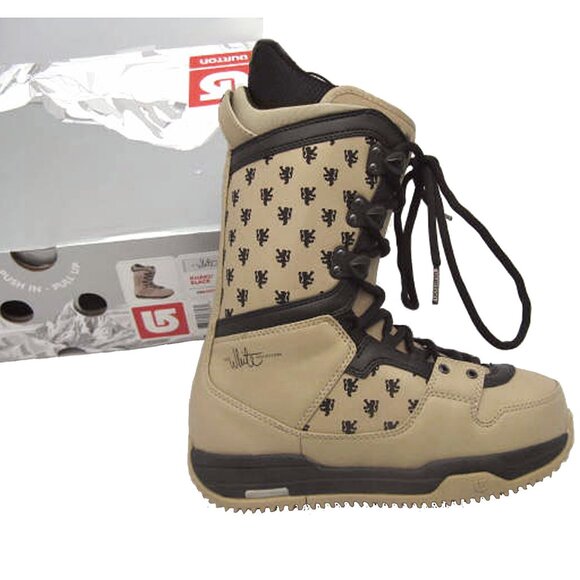 NEW Burton Shaun White Mens Snowboard Boots!  Tan  Black Detail  Size 6 Euro 38 - Picture 1 of 2